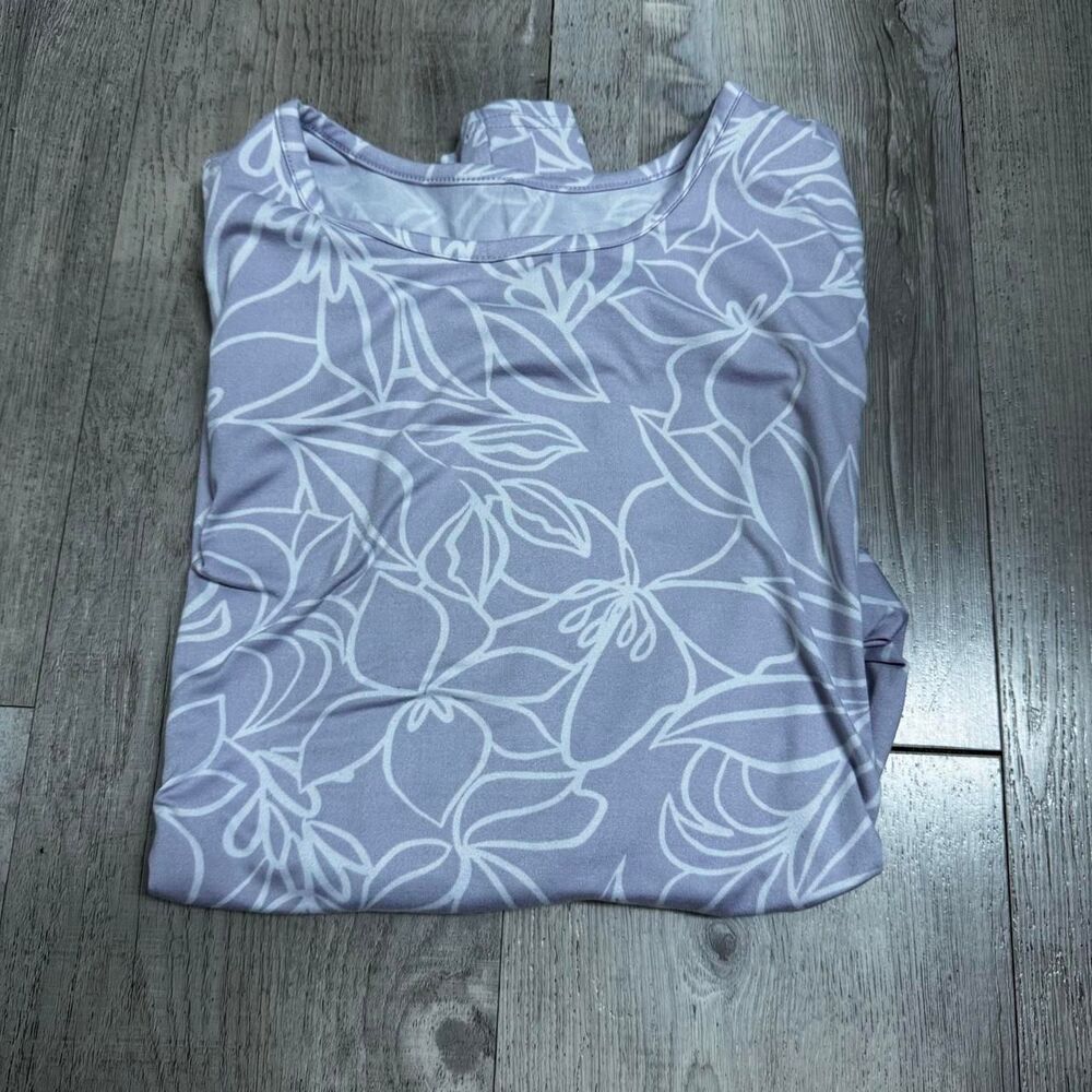 Hang-ten Women's Purple and White Blouse